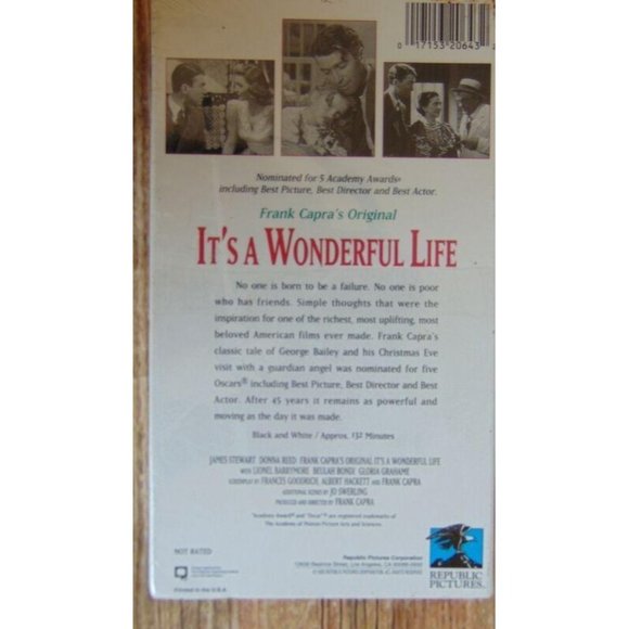 It’s A Wonderful Life Movie VHS Original Uncut - Picture 2 of 6